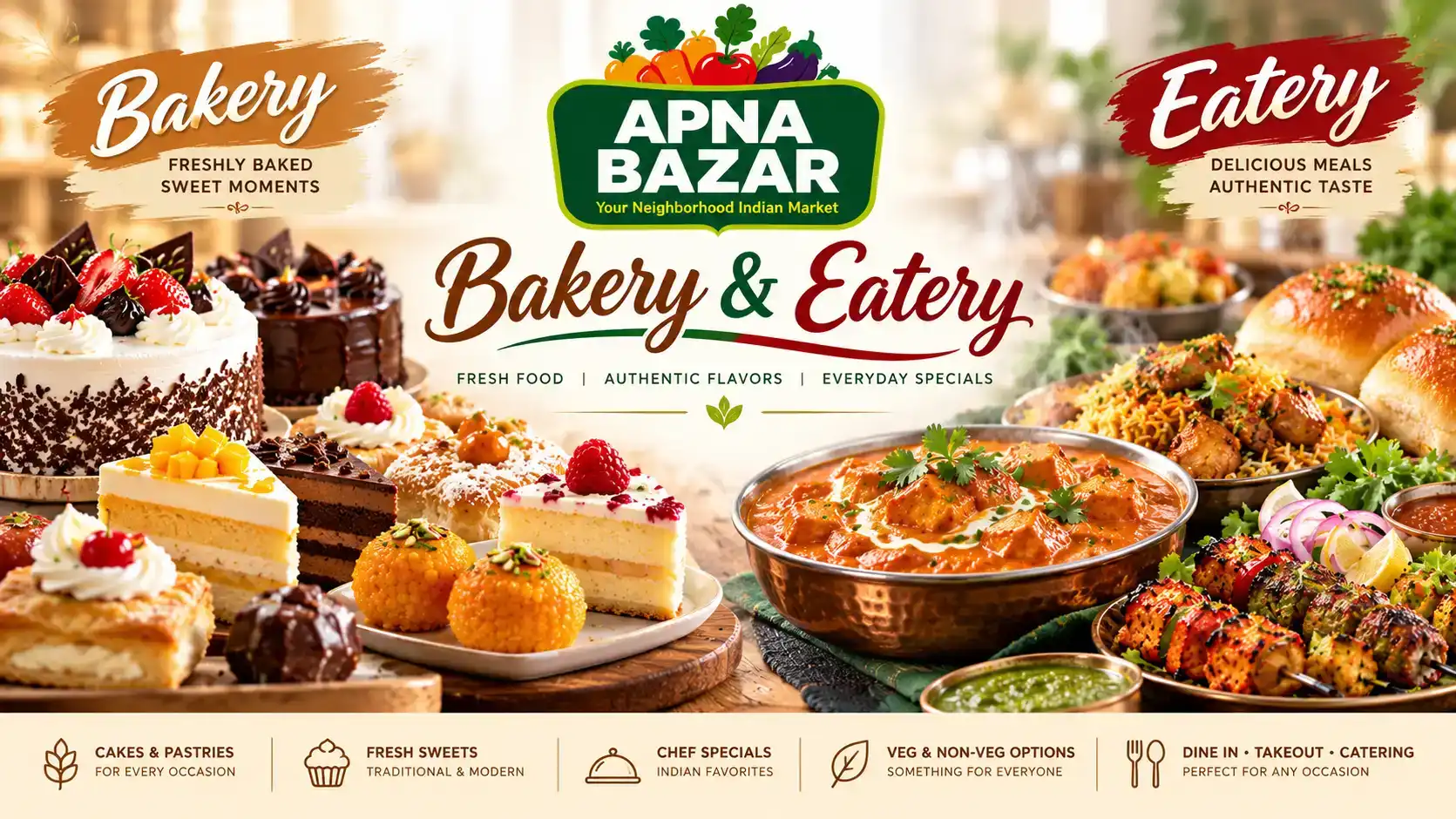 Inside Apna Bazar - Eatery